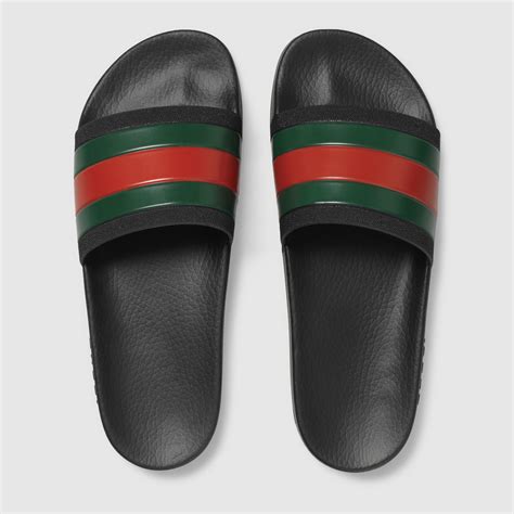 blue and red gucci shoes metallic back|red and green gucci slides.